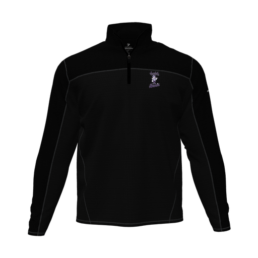 [CUS-DFW-QTRZ-PER-LSL-BLK-AS-LOGO3] Quarter Zip Pullover (Adult S, Black, Logo 3)