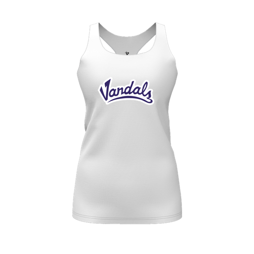 [FT0TRBWH-FYS-LOGO1] Decker Racerback Tank Top (Female Youth S, White, Logo 1)