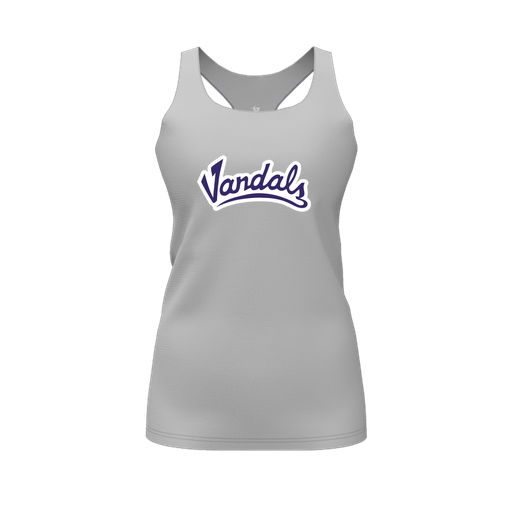 [FT0TRBGY-FYS-LOGO1] Decker Racerback Tank Top (Female Youth S, Gray, Logo 1)