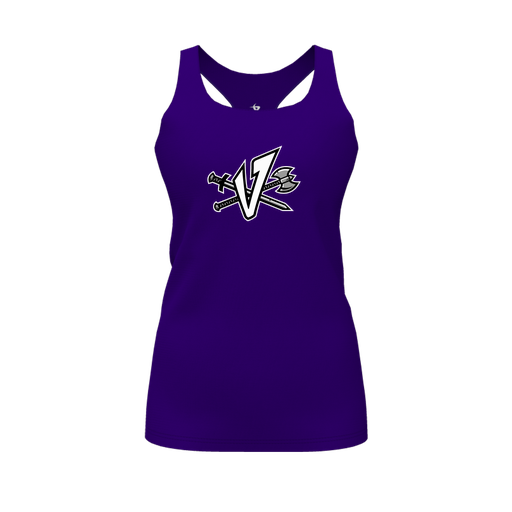 [FT0TRBPP-FYS-LOGO2] Decker Racerback Tank Top (Female Youth S, Purple, Logo 2)
