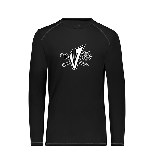[6845.080.S-LOGO2] Men's SoftTouch Long Sleeve (Adult S, Black, Logo 2)
