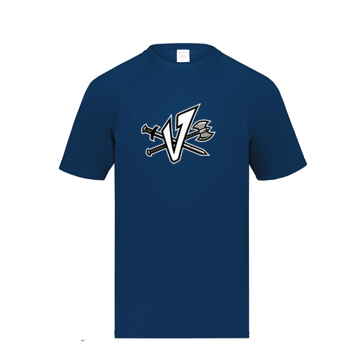 [2791.065.S-LOGO2] Youth Smooth Sport T-Shirt (Youth S, Navy, Logo 2)