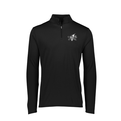 [FTLQFLBK-FAXS-LOGO2] Decker Women's Flex-Lite 1/4 Zip Shirt (Female Adult XS, Black, Logo 2)