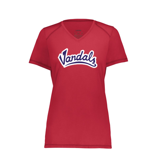 [6844.083.XS-LOGO1] Women's SoftTouch Short Sleeve (Female Adult XS, Red, Logo 1)