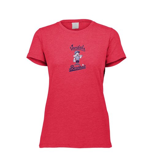 [FTSCUBRD-FAXS-LOGO3] Decker Women's Tri-Blend T-Shirt - Short Sleeve (Female Adult XS, Red, Logo 3)