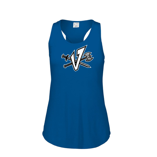[FT0TUBRY-FAS-LOGO2] Ladies Tri Blend Tank Top (Female Adult S, Royal, Logo 2)
