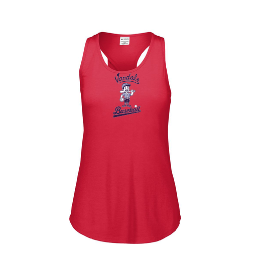[FT0TUBRD-FAS-LOGO3] Ladies Tri Blend Tank Top (Female Adult S, Red, Logo 3)