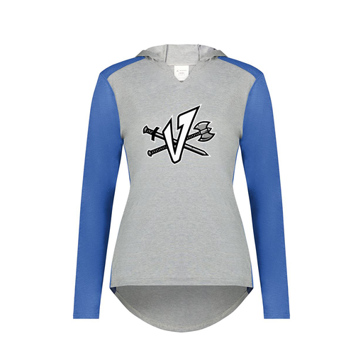 [6902.28V.XS-LOGO2] Ladies Vintage Hoodie (Female Adult XS, Royal, Logo 2)