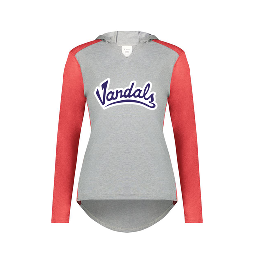 [6902.27V.XS-LOGO1] Ladies Vintage Hoodie (Female Adult XS, Red, Logo 1)
