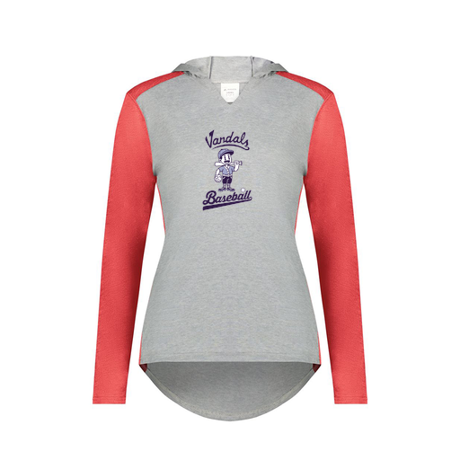 [6902.27V.XS-LOGO3] Ladies Vintage Hoodie (Female Adult XS, Red, Logo 3)