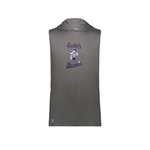 [222590.98D.XS-LOGO3] Men's CoolDry Sleeveless Hoodie (Adult XS, Gray, Logo 3)