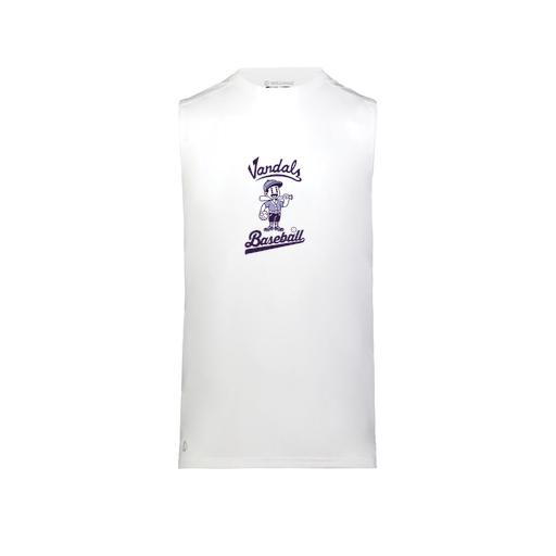 [222593.005.S-LOGO3] Men's CoolDry TankTop (Adult S, White, Logo 3)