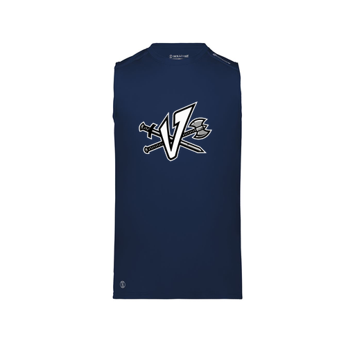 [222593.065.S-LOGO2] Men's CoolDry TankTop (Adult S, Navy, Logo 2)