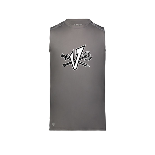 [222593.98D.S-LOGO2] Men's CoolDry TankTop (Adult S, Gray, Logo 2)