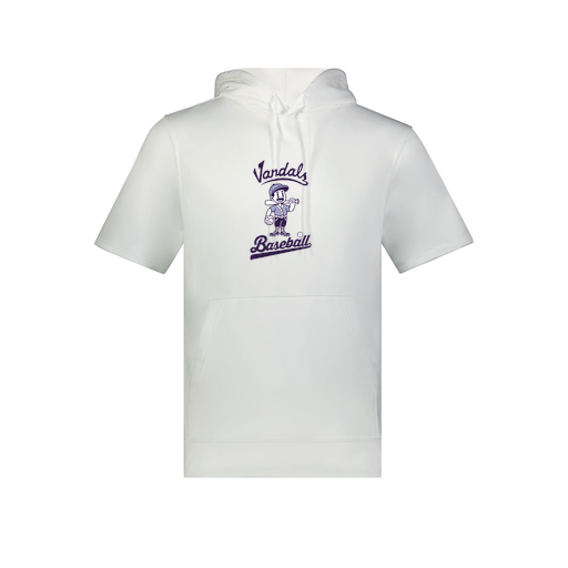 [6871.005.S-LOGO3] Men's Dri Fit Short Sleeve Hoodie (Adult S, White, Logo 3)