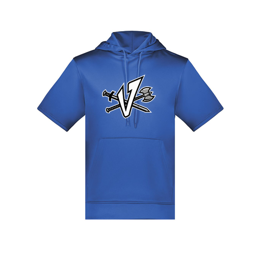 [6871.060.S-LOGO2] Men's Dri Fit Short Sleeve Hoodie (Adult S, Royal, Logo 2)
