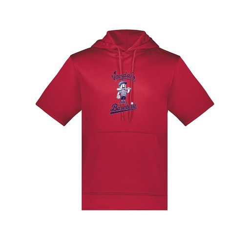 [6871.083.S-LOGO3] Men's Dri Fit Short Sleeve Hoodie (Adult S, Red, Logo 3)