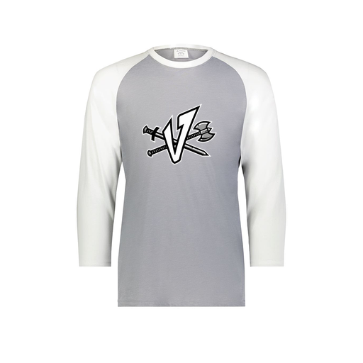 [6880.74S.S-LOGO2] Youth Vintage 3/4 T-Shirt (Youth S, White, Logo 2)