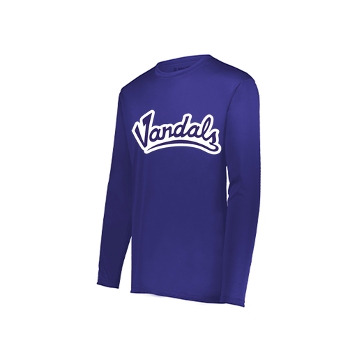 [222822.747.XS-LOGO1] Men's LS Smooth Sport Shirt (Adult XS, Purple, Logo 1)
