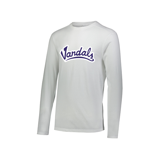 [FTLCUBWH-AXS-LOGO1] Decker Men's Tri-Blend T-Shirt - Long Sleeve (Adult XS, White, Logo 1)