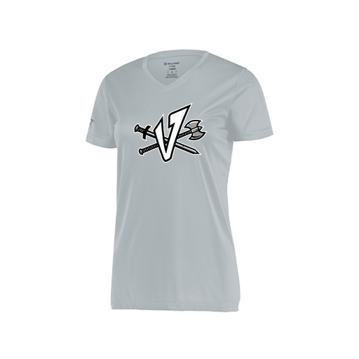 [222820.099.S-LOGO2] Ladies Movement Dri Fit Shirt (Female Adult S, Silver, Logo 2)