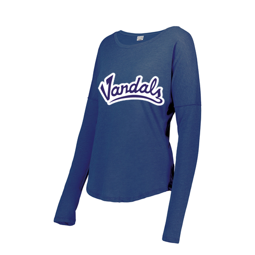 [3077.U55.XS-LOGO1] Ladies LS Ultra-blend T-Shirt (Female Adult XS, Royal, Logo 1)